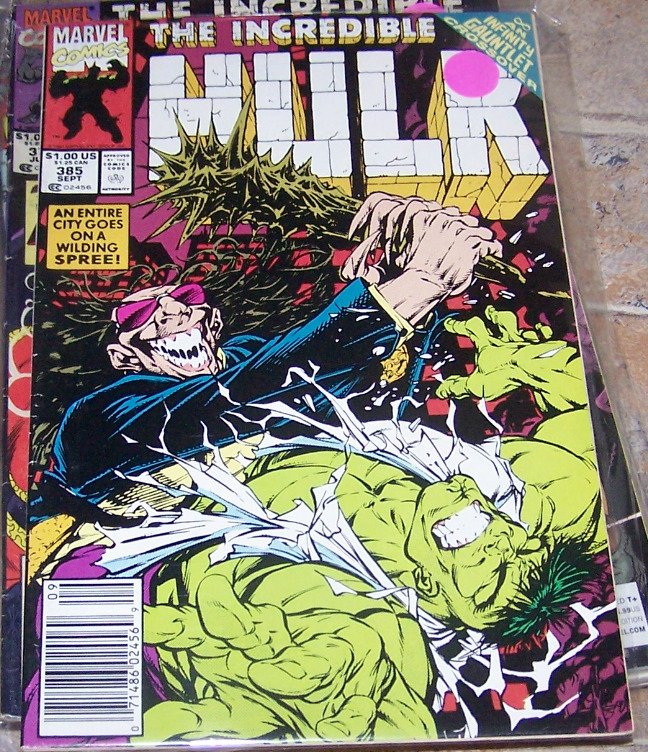 Incredible Hulk  # 385  1991 marvel   THANOS INFINITY GAUNTLET CROSSOVER  