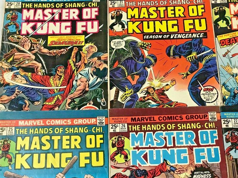 MASTER OF KUNG FU#20-100 VG-VF LOT 1974 (19 BOOKS) MARVEL BRONZE AGE COMICS