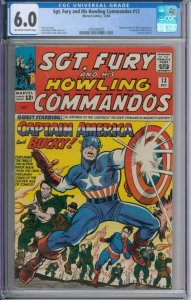 Marvel Comics SGT. Fury And His Howling Commandos #13 CGC 6.0 Stan Lee Story