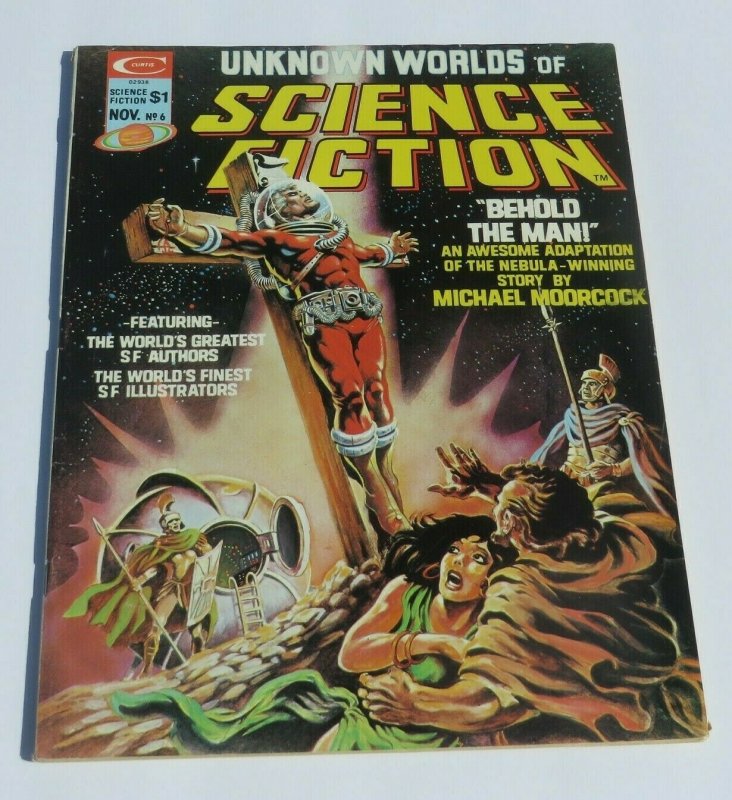 Unknown Worlds of Science Fiction #6 VG/FN 1975 Magazine Crucifixion Cover Weird