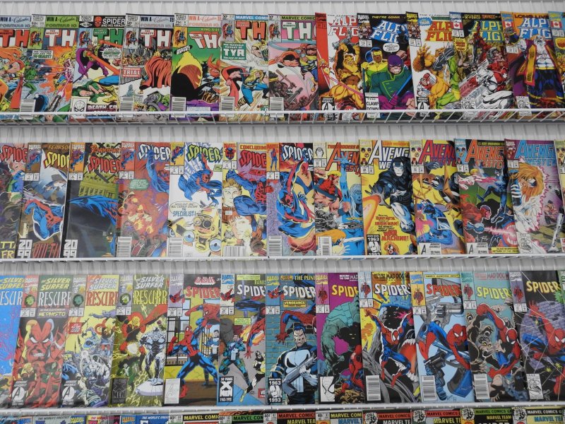 Huge Lot 190+ Comics W/ Spider-Man, Marvel Team-Up, Thor, +More! Avg FN+ Cond!