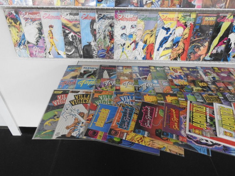 Huge lot 180+ Comics W/ Robotech, Elementals, Tellos & More Avg VF Condition!