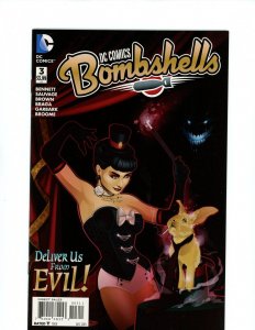 DC Comics: Bombshells #3 - Ant Lucia Cover Art (9.2 OB) 2015