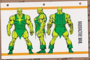 Official Handbook of the Marvel Universe Sheet- Radioactive Man