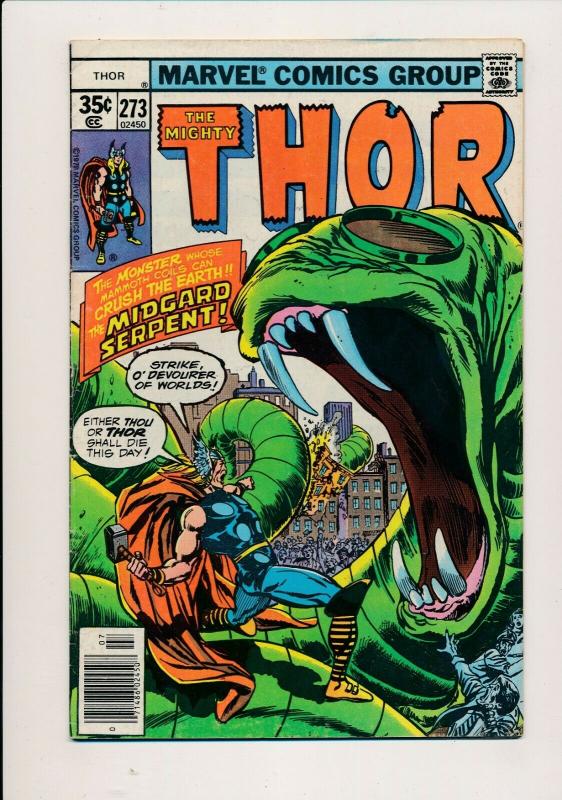 MARVEL LOT of 2- The Mighty THOR #273 & #270 1978 GOOD/VERY GOOD (PJ90) 