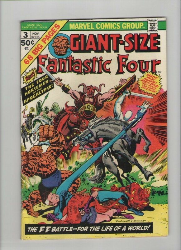 Giant-Size Fantastic Four #3 - Medusa Cover! - 1974 (Grade 7.0) WH