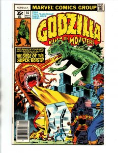 Godzilla King of the Monsters #14 newsstand - Shield - 1977 - VF