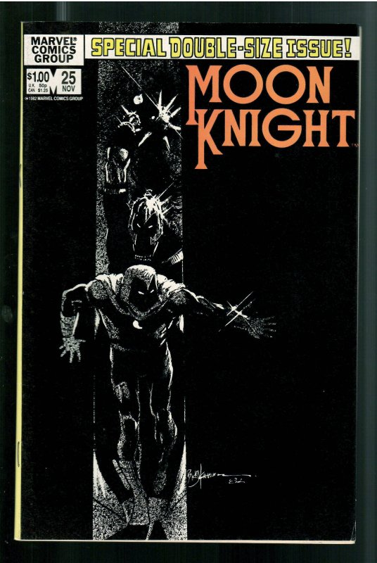 MOON KNIGHT 25 VF+ 8.5;1st BLACK SPECTRE;POSSIBLE RARE ERROR ISSUE???