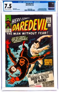 Daredevil #7  (1965) CGC Graded 7.5 - DD vs Namor! 1st Red Costume