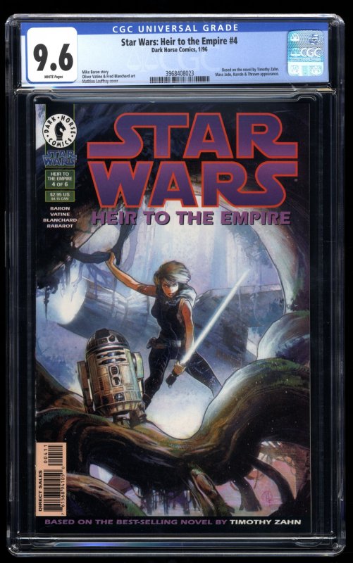 Star Wars: Heir to the Empire #4 CGC NM+ 9.6 White Pages 1st Mara Jade Cover!