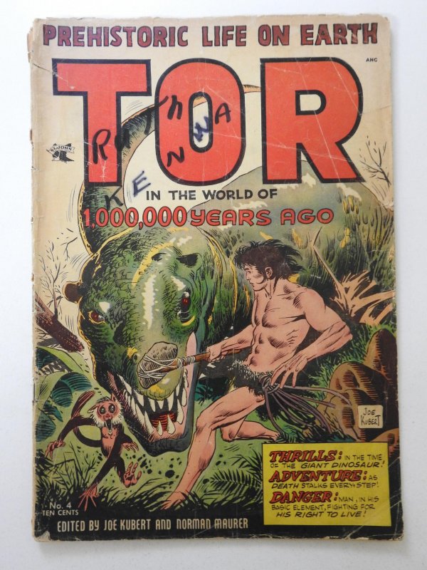 Tor #4  (1954) Early Kubert Art!! Good+ Condition!