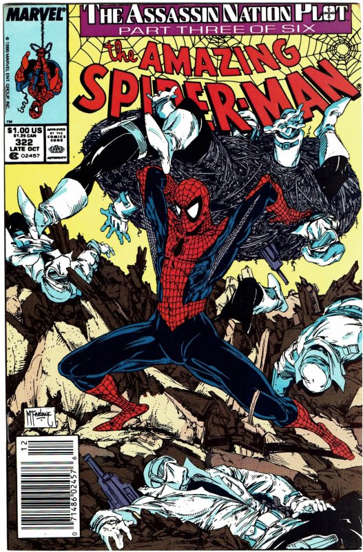 Amazing Spider-Man #322 Todd McFarlane Silver Sable Newsstand NM