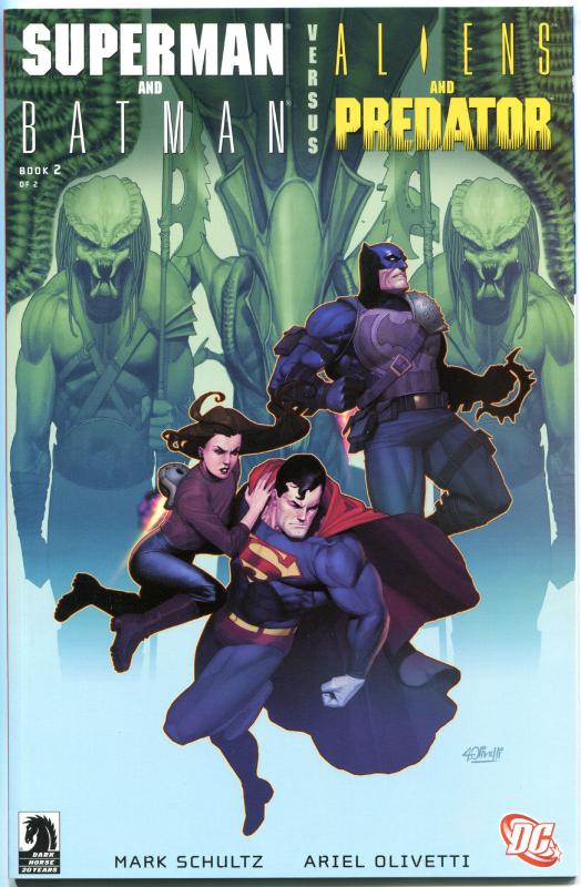 SUPERMAN / BATMAN vs ALIENS / PREDATOR #2, NM+, 1st printing, 2007, Shultz