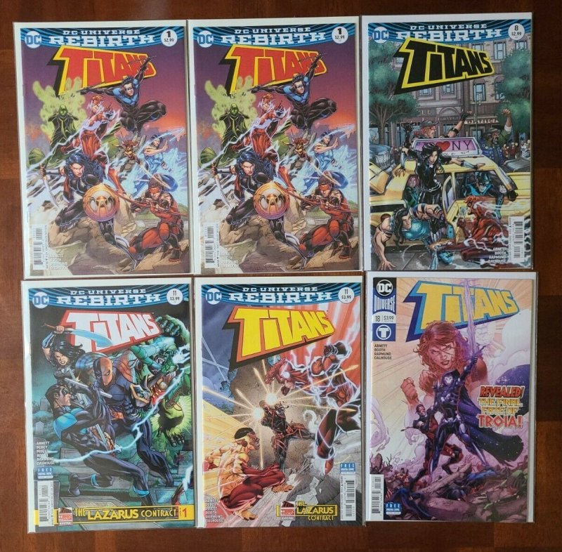 TITANS REBIRTH 1, 8, 11, 18, 19, 20, 24, TEEN TITANS  2, 8  DC