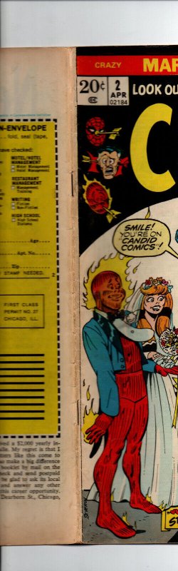 Crazy! #2 - Spider-man - Human Torch - Dr Strange - parody - 1973 - VG