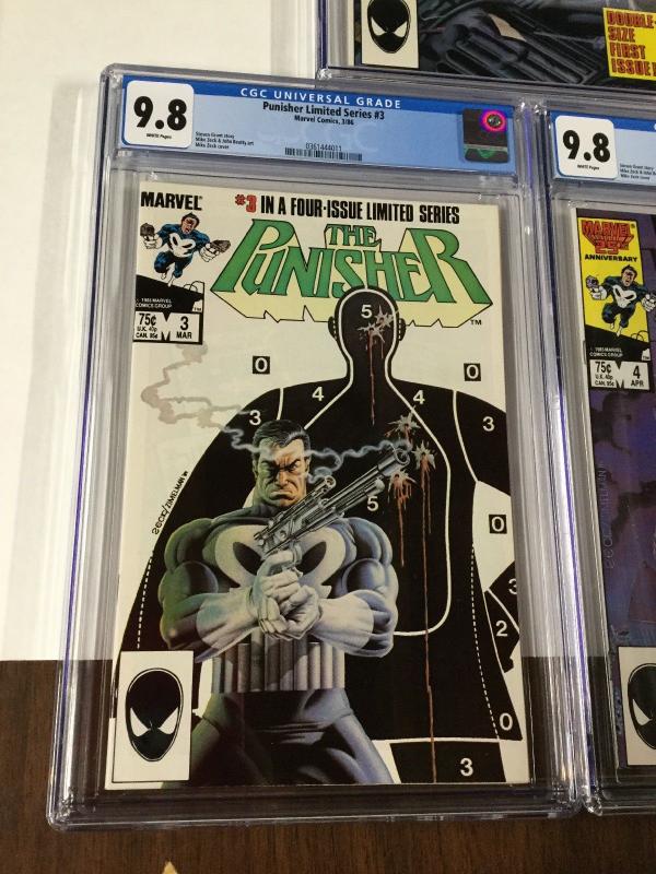 The Punisher Limited Series 1 2 3 4 5 1-5 All Cgc 9.8 White Pages Marvel Set 