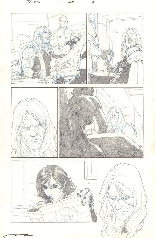 Thor: God of Thunder #20 p.6 - Thor in Diner Drinking Coffee - art by Esad Ribic