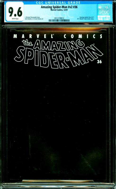 Amazing Spider-Man #v2 #36 CGC Graded 9.6 9/11 World Trade Center Story