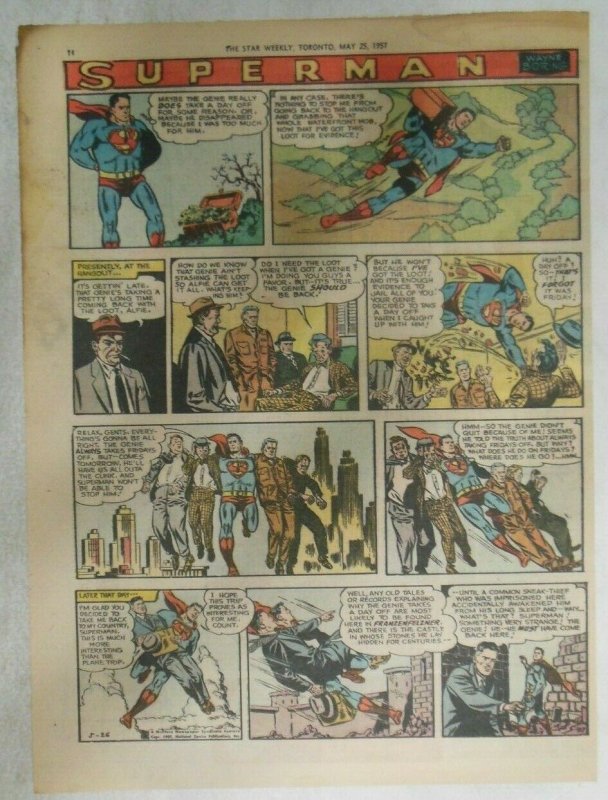 Superman Sunday Page #917 by Wayne Boring from 5/26/1957 Size ~11 x 15 inches