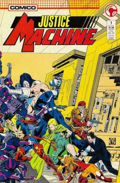 Justice Machine (1987 series) #1, Fine- (Stock photo)