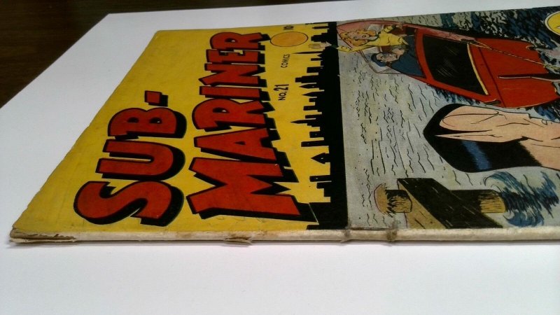 Sub-Mariner Comics #21 1946 last Angel Backup Story Bill Everett Art unrestored 