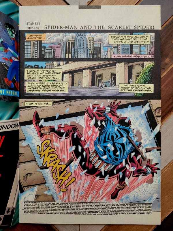 Web of Spider-Man #123 (Marvel 1995) Signed by RANDY EMBERLIN 7.0 Jackal & Kaine