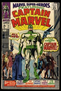 Marvel Super-Heroes #12 VG+ 4.5 1st Appearance Captain Marvel!