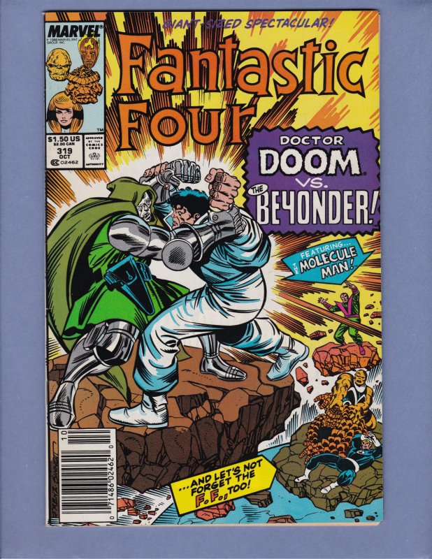 Fantastic Four #319 FN Dr Doom Molecule Man Marvel 1988