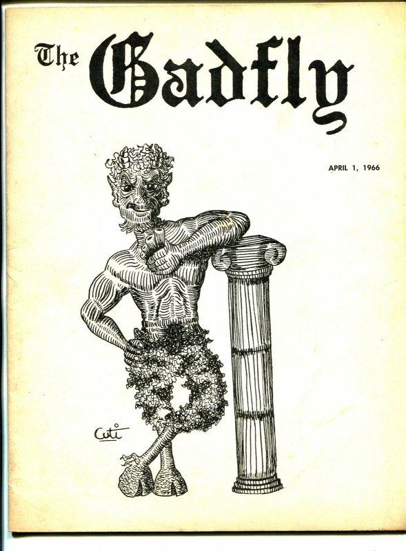 Gadfly 4/1/1966-Nick Cuti-Hofstra University humor mag-Al Feldstein-Thing-VG