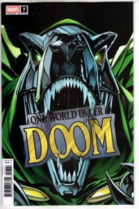 ONE WORLD UNDER DOOM #7 GEOFF SHAW DOOMASAUR VARIANT
