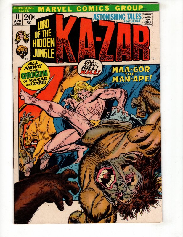 Astonishing Tales #11 (1972) The Origin of Ka-Zar & Zabu / ID#310