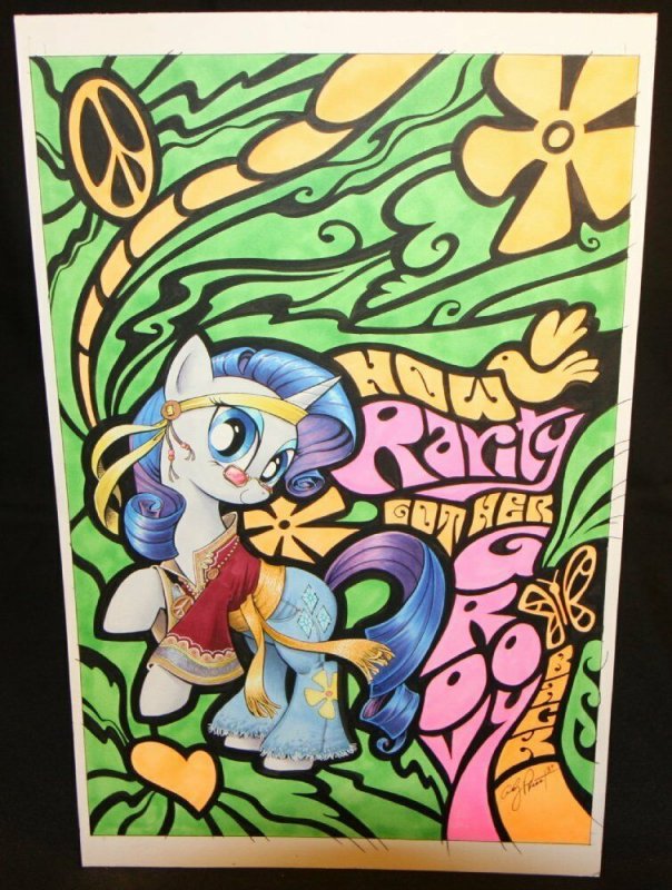 My Little Pony Rarity Micro-Comic Color Cover - 2013 art by Andy Price 