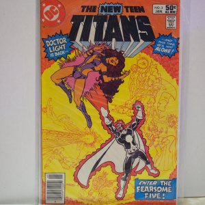 The New Teen Titans #3 (1981) Fine. Doctor Light is Back!