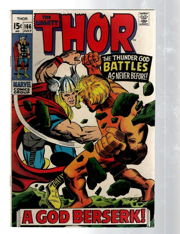 Mighty Thor # 166 VF Marvel Comic Book Loki Odin Asgard Sif Avengers Hulk RB8