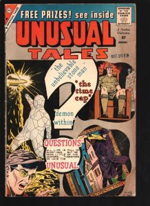 UNUSUAL TALES #20 1960--Flying saucer cover-Mystery and sci-fi stories-VG