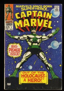 Captain Marvel (1968) #1 VG 4.0 1st Solo Title & 3rd app!