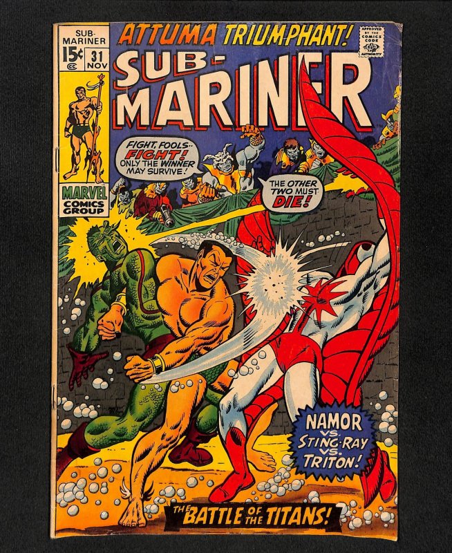 Sub-Mariner #31 Vs. Stingray and Triton!