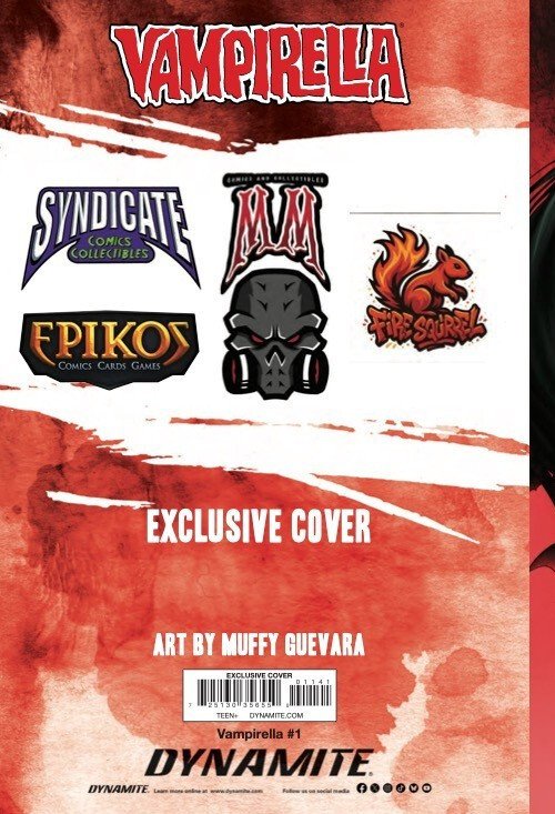 Vampirella #1 2026 Sutton/Guevara Epikos Exclusive Set Dynamite