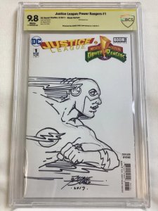 Justice League/Power Rangers #1 (2017) CBCS 9.8 George Perez sketch & autograph