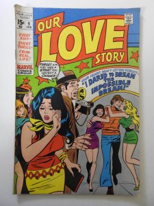 Our Love Story #9 (1971) VG+ Condition 1/2 in spine split