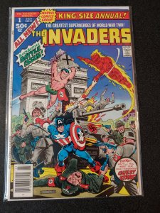 THE INVADERS #1 KING SIZE ANNUAL WW2 COVER 1977