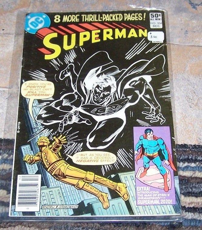 Superman # 354  1980, DC 1st app superman III of 2020 grandson key future state 