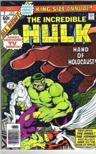 Incredible Hulk King Size Annual #7 (Jan-78) NM- High-Grade Hulk