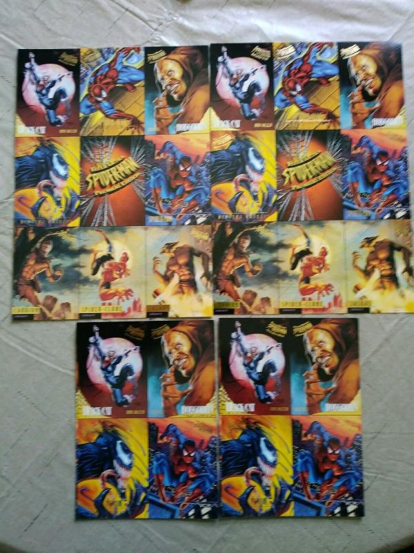 Fleer Ultra Spider-Man Premiere Edition Promo 4 Card Lot 1995 Venom Black Cat