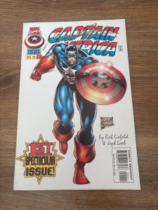 Captain America # 1 NM Marvel Comic Book SIGNED By Liefeld In Gold  2 J386