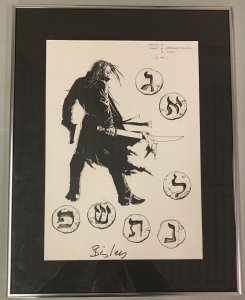 FOUR HORSEMEN OF THE APOCALYPSE book 6 pg 4 SIMON BISLEY ORIGINAL ART! FRAMED!