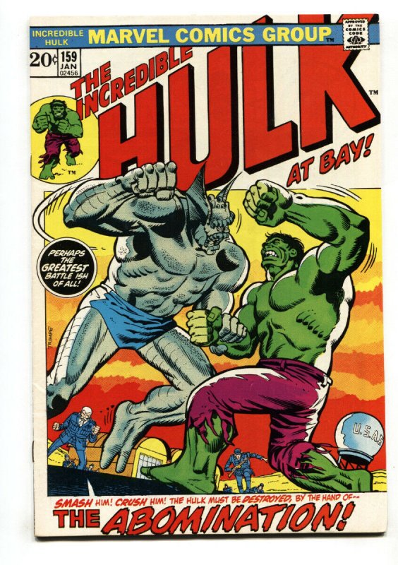 THE INCREDIBLE HULK #159 1972-Abomination vs. Hulk Marvel FN/VF