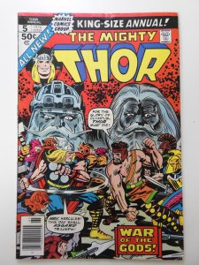 Thor Annual #5  (1976) Thor vs Hercules!! Beautiful Fine- Condition!