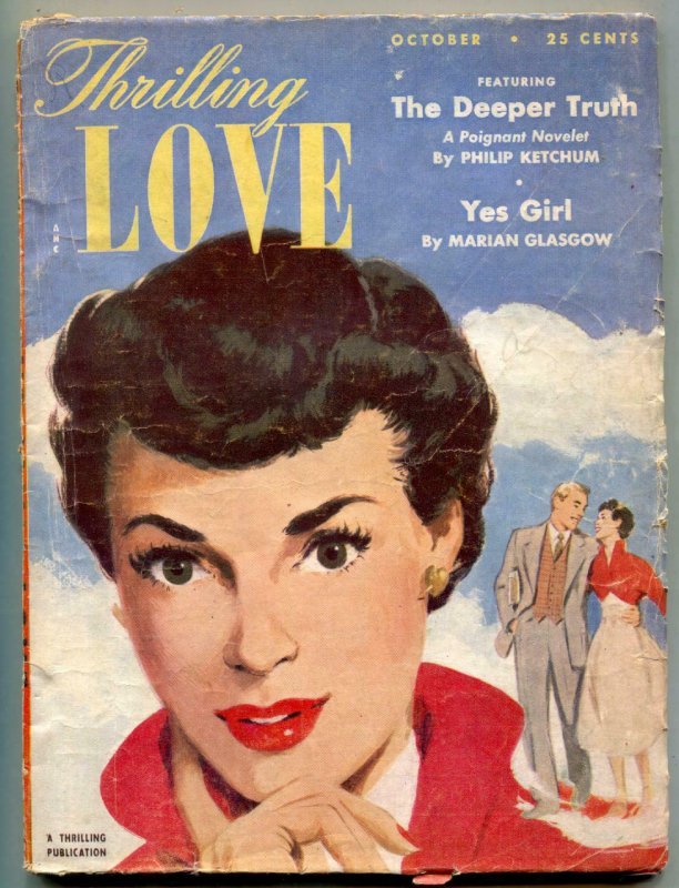 Thrilling Love Pulp October 1952- Deeper Truth- Yes Girl VG