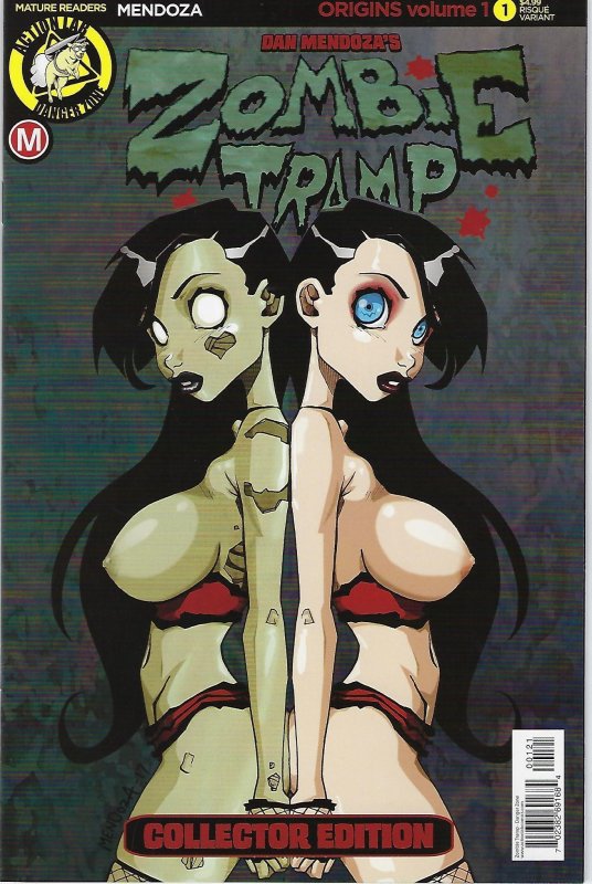 Zombie Tramp # 1 Origins Mendoza Topless Variant Collector Edition Cover NM
